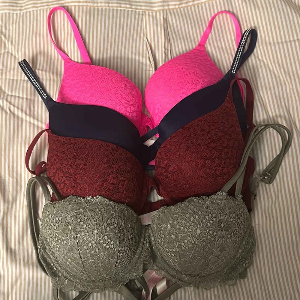 Pink push up bras